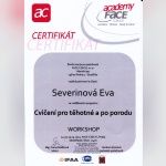 Certifikát - Eva Severin Šporcová