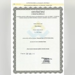 Certifikát - Klára Stáňová