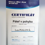 Certifikát - Lea Pialová