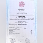 Certifikát - Nikol Mikesková